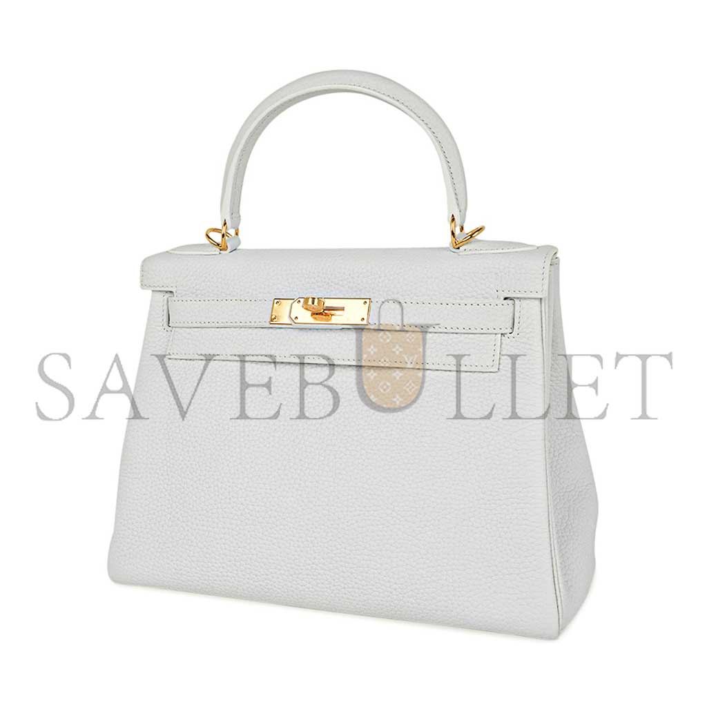 HERMÈS MASTER KELLY 28 WHITE BAG GOLD HARDWARE LEATHER (28*22*10cm) 